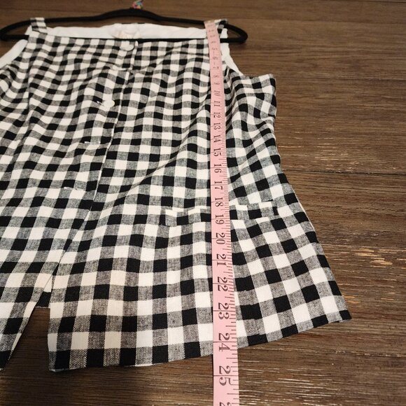 WAYF Gracie Gingham Linen Blend Button-Up Vest Missing Buttons NWT XL - Picture 3 of 11